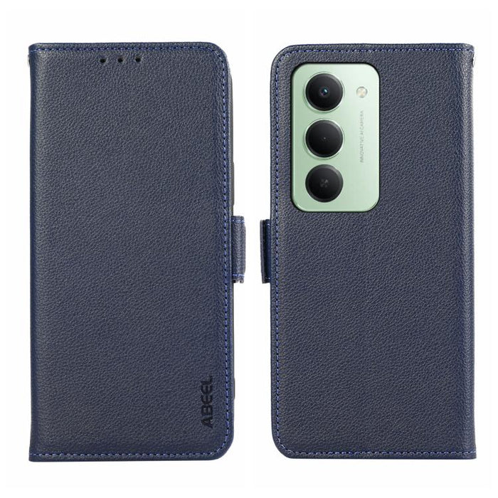 Funda para teléfono RFID de cuero con patrón de lichi y imán lateral ABEEL, For Redmi A7 Pro 171mm/Poco C85x 5G, For Redmi Turbo 5 Max / Poco X8 Pro Max, For Redmi Turbo 5 5G / Poco X8 Pro 5G, For Redmi Note 15 Pro+ 5G Global 163.3                     ...