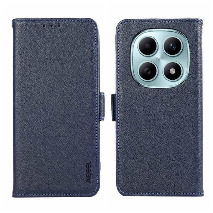 Funda para teléfono RFID de cuero con patrón de lichi y imán lateral ABEEL, For Redmi A7 Pro 171mm/Poco C85x 5G, For Redmi Turbo 5 Max / Poco X8 Pro Max, For Redmi Turbo 5 5G / Poco X8 Pro 5G, For Redmi Note 15 Pro+ 5G Global 163.3                     ...