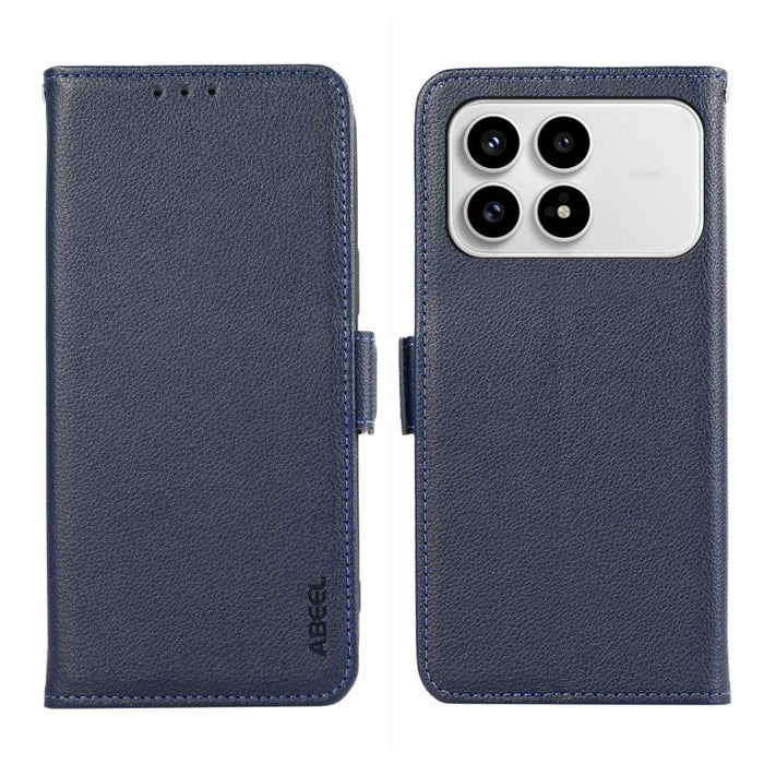 Funda para teléfono RFID de cuero con patrón de lichi y imán lateral ABEEL, For Redmi A7 Pro 171mm/Poco C85x 5G, For Redmi Turbo 5 Max / Poco X8 Pro Max, For Redmi Turbo 5 5G / Poco X8 Pro 5G, For Redmi Note 15 Pro+ 5G Global 163.3                     ...