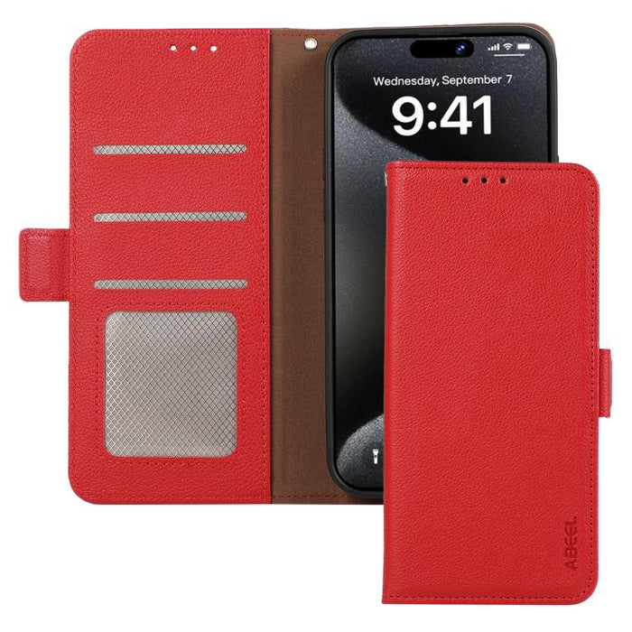 Funda para teléfono RFID de cuero con patrón de lichi y imán lateral ABEEL, For Redmi A7 Pro 171mm/Poco C85x 5G, For Redmi Turbo 5 Max / Poco X8 Pro Max, For Redmi Turbo 5 5G / Poco X8 Pro 5G, For Redmi Note 15 Pro+ 5G Global 163.3                     ...
