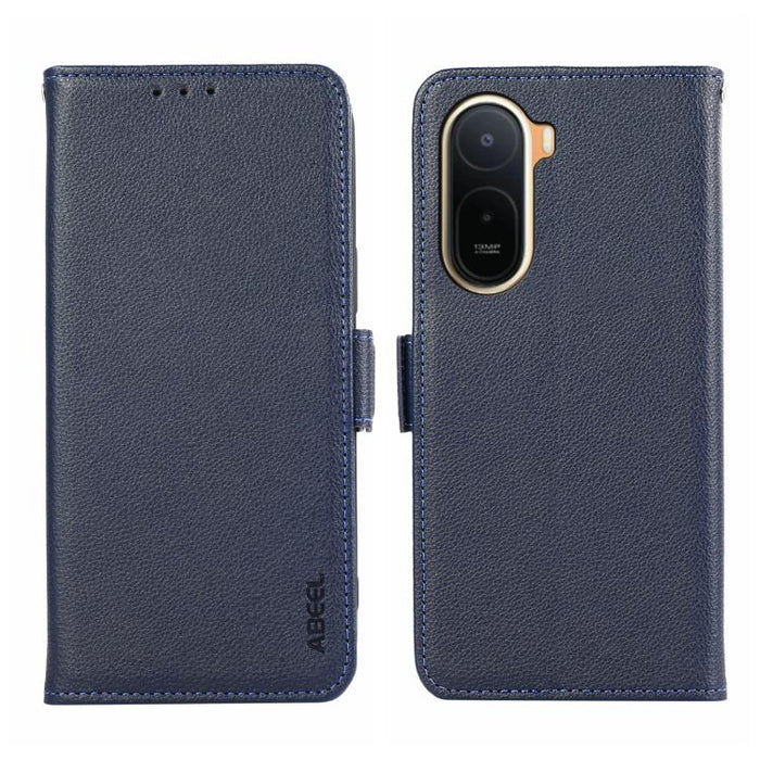 Funda para teléfono RFID de cuero con patrón de lichi y imán lateral ABEEL, For Redmi A7 Pro 171mm/Poco C85x 5G, For Redmi Turbo 5 Max / Poco X8 Pro Max, For Redmi Turbo 5 5G / Poco X8 Pro 5G, For Redmi Note 15 Pro+ 5G Global 163.3                     ...