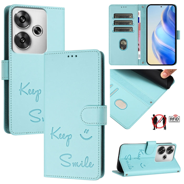 Funda de cuero para teléfono con RFID y estampado de sonrisas, For Xiaomi Poco M7 4G 169mm, For Xiaomi Civi 5 Pro 5G, For Xiaomi 15S Pro 5G, For Xiaomi Poco M7 5G / C75 4G, For Xiaomi Poco X7 5G / Redmi Note 14 Pro 5G, For Xiaomi 15 Ultra              ...