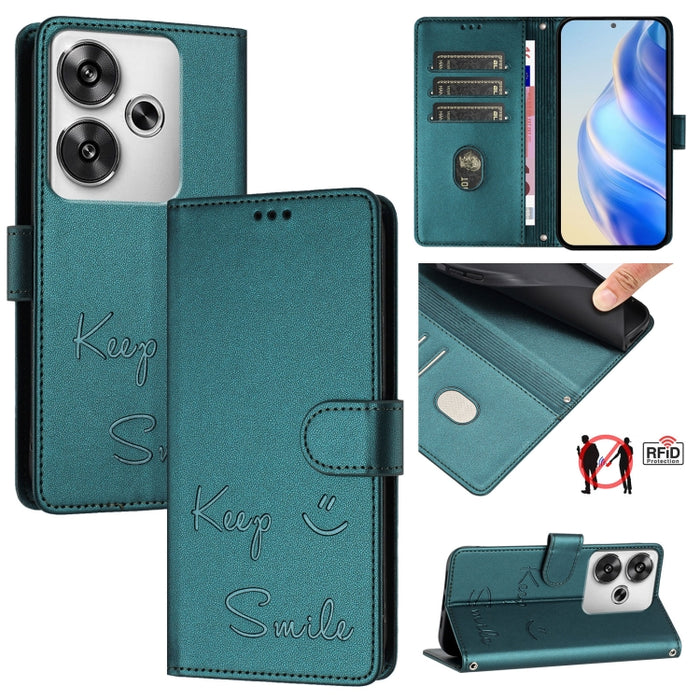 Funda de cuero para teléfono con RFID y estampado de sonrisas, For Xiaomi Poco M7 4G 169mm, For Xiaomi Civi 5 Pro 5G, For Xiaomi 15S Pro 5G, For Xiaomi Poco M7 5G / C75 4G, For Xiaomi Poco X7 5G / Redmi Note 14 Pro 5G, For Xiaomi 15 Ultra              ...