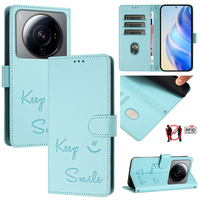 Funda de cuero para teléfono con RFID y estampado de sonrisas, For Xiaomi Poco M5s, For Xiaomi 12S Ultra, For Xiaomi 12 Pro / 12S Pro, For Xiaomi 12 / 12X / 12S, For Xiaomi Poco X4 NFC, For Xiaomi 12 Lite, For Xiaomi Poco C40, For Xiaomi Civi 1S       ...