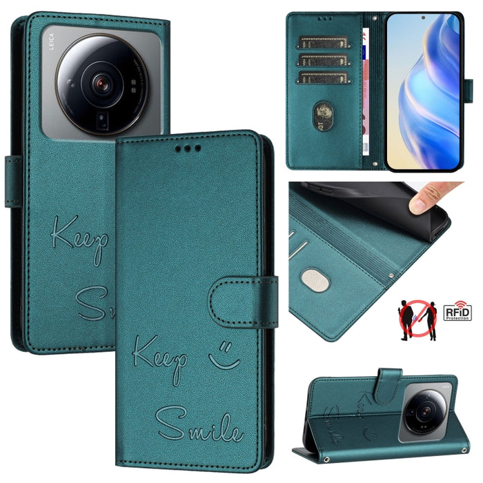 Funda de cuero para teléfono con RFID y estampado de sonrisas, For Xiaomi Poco M5s, For Xiaomi 12S Ultra, For Xiaomi 12 Pro / 12S Pro, For Xiaomi 12 / 12X / 12S, For Xiaomi Poco X4 NFC, For Xiaomi 12 Lite, For Xiaomi Poco C40, For Xiaomi Civi 1S       ...