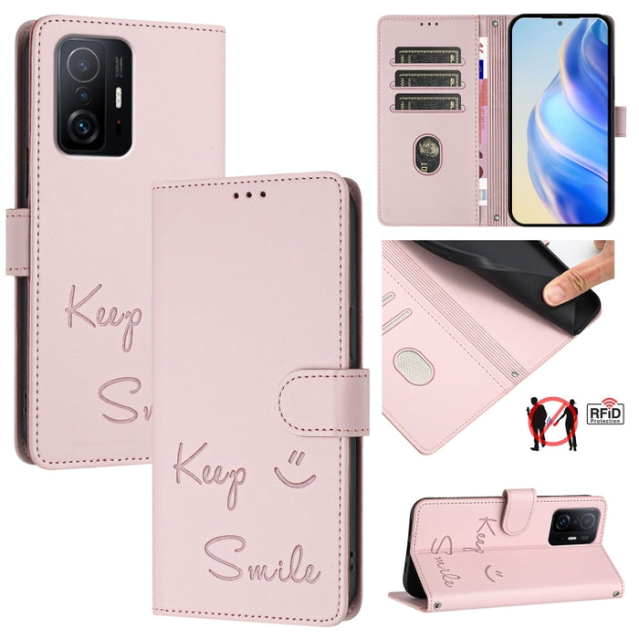 Funda de cuero para teléfono con RFID y estampado de sonrisas, For Xiaomi Poco M5s, For Xiaomi 12S Ultra, For Xiaomi 12 Pro / 12S Pro, For Xiaomi 12 / 12X / 12S, For Xiaomi Poco X4 NFC, For Xiaomi 12 Lite, For Xiaomi Poco C40, For Xiaomi Civi 1S       ...