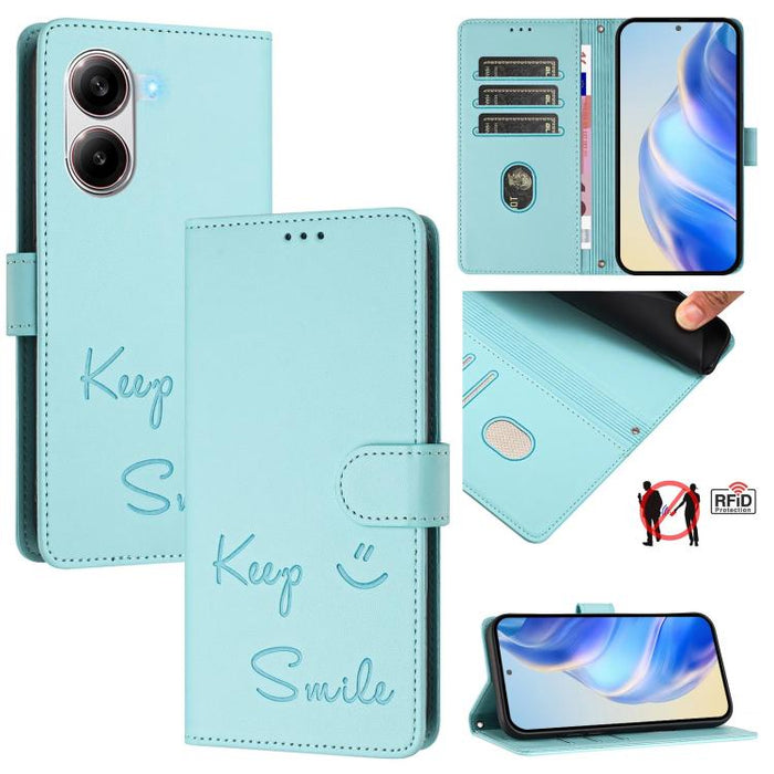 Funda de cuero para teléfono con RFID y estampado de sonrisas, For Xiaomi Poco M7 4G 169mm, For Xiaomi Civi 5 Pro 5G, For Xiaomi 15S Pro 5G, For Xiaomi Poco M7 5G / C75 4G, For Xiaomi Poco X7 5G / Redmi Note 14 Pro 5G, For Xiaomi 15 Ultra              ...