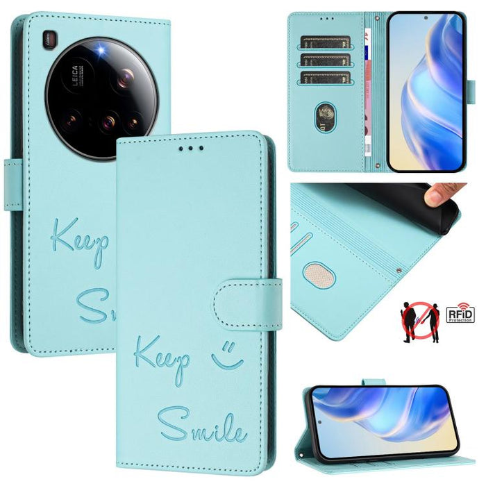 Funda de cuero para teléfono con RFID y estampado de sonrisas, For Xiaomi Poco M7 4G 169mm, For Xiaomi Civi 5 Pro 5G, For Xiaomi 15S Pro 5G, For Xiaomi Poco M7 5G / C75 4G, For Xiaomi Poco X7 5G / Redmi Note 14 Pro 5G, For Xiaomi 15 Ultra              ...