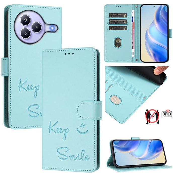 Funda de cuero para teléfono con RFID y estampado de sonrisas, For Xiaomi Poco M7 4G 169mm, For Xiaomi Civi 5 Pro 5G, For Xiaomi 15S Pro 5G, For Xiaomi Poco M7 5G / C75 4G, For Xiaomi Poco X7 5G / Redmi Note 14 Pro 5G, For Xiaomi 15 Ultra              ...