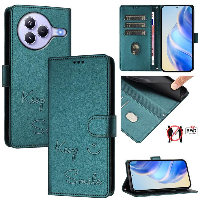 Funda de cuero para teléfono con RFID y estampado de sonrisas, For Xiaomi Poco M7 4G 169mm, For Xiaomi Civi 5 Pro 5G, For Xiaomi 15S Pro 5G, For Xiaomi Poco M7 5G / C75 4G, For Xiaomi Poco X7 5G / Redmi Note 14 Pro 5G, For Xiaomi 15 Ultra              ...