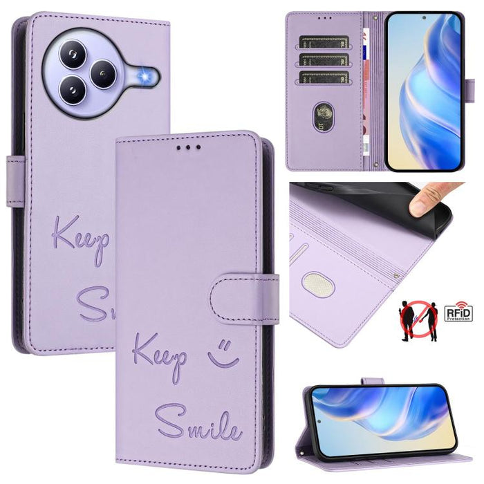 Funda de cuero para teléfono con RFID y estampado de sonrisas, For Xiaomi Poco M7 4G 169mm, For Xiaomi Civi 5 Pro 5G, For Xiaomi 15S Pro 5G, For Xiaomi Poco M7 5G / C75 4G, For Xiaomi Poco X7 5G / Redmi Note 14 Pro 5G, For Xiaomi 15 Ultra              ...
