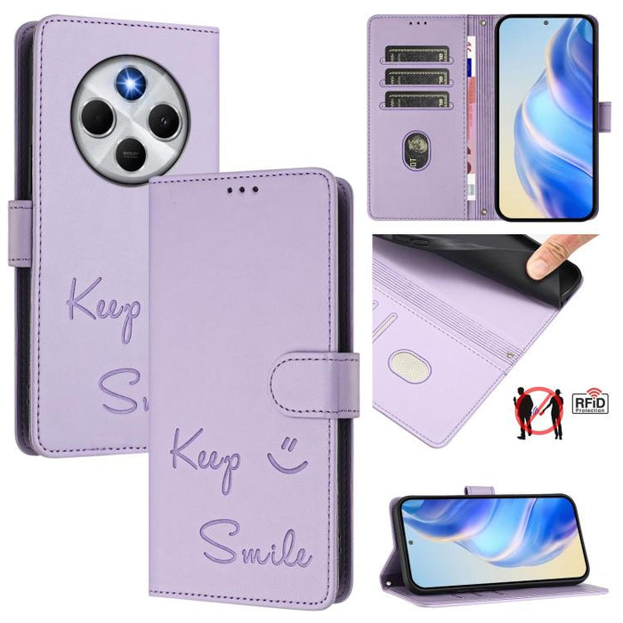 Funda de cuero para teléfono con RFID y estampado de sonrisas, For Xiaomi Poco M7 4G 169mm, For Xiaomi Civi 5 Pro 5G, For Xiaomi 15S Pro 5G, For Xiaomi Poco M7 5G / C75 4G, For Xiaomi Poco X7 5G / Redmi Note 14 Pro 5G, For Xiaomi 15 Ultra              ...