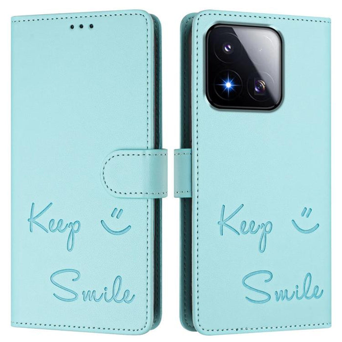 Funda de cuero para teléfono con RFID y estampado de sonrisas, For Xiaomi Poco M7 4G 169mm, For Xiaomi Civi 5 Pro 5G, For Xiaomi 15S Pro 5G, For Xiaomi Poco M7 5G / C75 4G, For Xiaomi Poco X7 5G / Redmi Note 14 Pro 5G, For Xiaomi 15 Ultra              ...