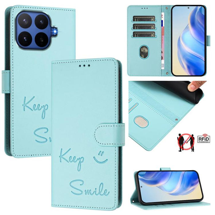 Funda de cuero para teléfono con RFID y estampado de sonrisas, For Xiaomi Poco M7 4G 169mm, For Xiaomi Civi 5 Pro 5G, For Xiaomi 15S Pro 5G, For Xiaomi Poco M7 5G / C75 4G, For Xiaomi Poco X7 5G / Redmi Note 14 Pro 5G, For Xiaomi 15 Ultra              ...