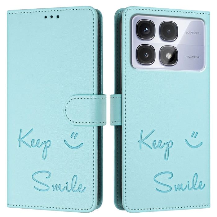 Funda de cuero para teléfono con RFID y estampado de sonrisas, For Redmi A3 4G Global, For Redmi Note 13 Pro 4G Global, For Redmi Note 13 4G Global, For Redmi Note 13 Pro 5G Global, For Redmi Note 13 5G Global, For Redmi 13C 4G                         ...