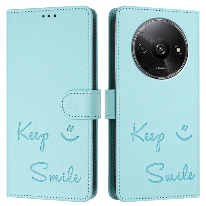 Funda de cuero para teléfono con RFID y estampado de sonrisas, For Redmi A3 4G Global, For Redmi Note 13 Pro 4G Global, For Redmi Note 13 4G Global, For Redmi Note 13 Pro 5G Global, For Redmi Note 13 5G Global, For Redmi 13C 4G                         ...
