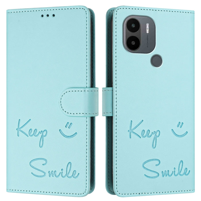 Funda de cuero para teléfono con RFID y estampado de sonrisas, For Redmi A1+ / A2+, For Redmi Note 12 4G Global, For Redmi A1 / A2, For Redmi Note 12 Pro+ 5G Global / India, For Redmi Note 12 Explorer, For Redmi Note 12 Pro 5G Global / India           ...