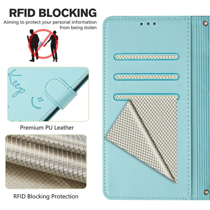 Funda de cuero para teléfono con RFID y estampado de sonrisas, For Redmi A1+ / A2+, For Redmi Note 12 4G Global, For Redmi A1 / A2, For Redmi Note 12 Pro+ 5G Global / India, For Redmi Note 12 Explorer, For Redmi Note 12 Pro 5G Global / India           ...