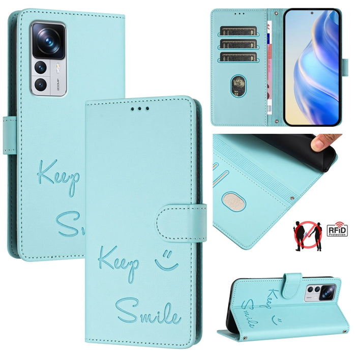 Funda de cuero para teléfono con RFID y estampado de sonrisas, For Redmi A1+ / A2+, For Redmi Note 12 4G Global, For Redmi A1 / A2, For Redmi Note 12 Pro+ 5G Global / India, For Redmi Note 12 Explorer, For Redmi Note 12 Pro 5G Global / India           ...