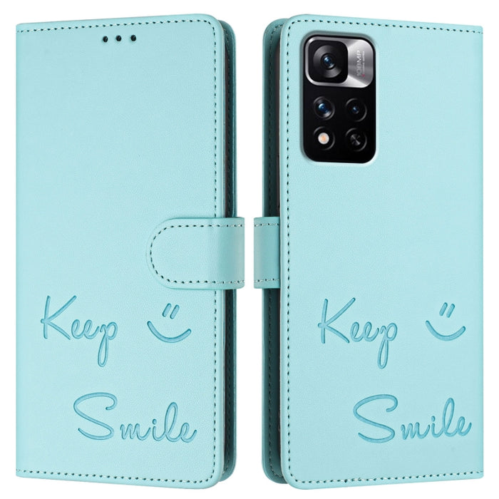 Funda de cuero para teléfono con RFID y estampado de sonrisas, For Redmi Note 11 Pro+ 5G EU, For Redmi 10C / Redmi 10 2022 India, For Redmi Note 11S 5G, For Redmi 10A / 9C, For Redmi 10 / Redmi 10 2022, For Redmi Note 10 5G / Note 10T 5G               ...