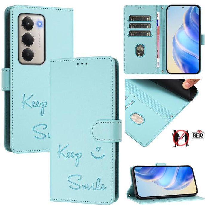 Funda de cuero para teléfono con RFID y estampado de sonrisas, For Redmi A7 Pro 171mm / Poco C85x 5G, For Redmi 15a 5G, For Redmi Turbo 5 Max / Poco X8 Pro Max, For Redmi Turbo 5 5G Global / Poco X8 Pro 5G, For Redmi Note 15 Pro+ 5G Global 163.3mm     ...