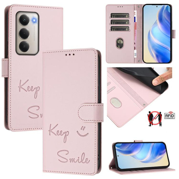 Funda de cuero para teléfono con RFID y estampado de sonrisas, For Redmi A7 Pro 171mm / Poco C85x 5G, For Redmi 15a 5G, For Redmi Turbo 5 Max / Poco X8 Pro Max, For Redmi Turbo 5 5G Global / Poco X8 Pro 5G, For Redmi Note 15 Pro+ 5G Global 163.3mm     ...