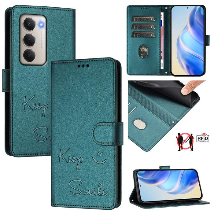 Funda de cuero para teléfono con RFID y estampado de sonrisas, For Redmi A7 Pro 171mm / Poco C85x 5G, For Redmi 15a 5G, For Redmi Turbo 5 Max / Poco X8 Pro Max, For Redmi Turbo 5 5G Global / Poco X8 Pro 5G, For Redmi Note 15 Pro+ 5G Global 163.3mm     ...