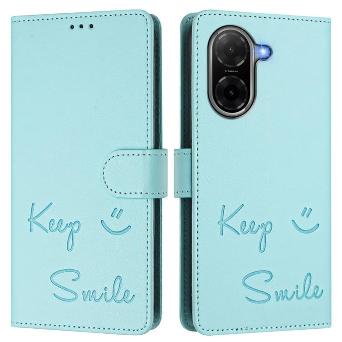 Funda de cuero para teléfono con RFID y estampado de sonrisas, For Redmi A7 Pro 171mm / Poco C85x 5G, For Redmi 15a 5G, For Redmi Turbo 5 Max / Poco X8 Pro Max, For Redmi Turbo 5 5G Global / Poco X8 Pro 5G, For Redmi Note 15 Pro+ 5G Global 163.3mm     ...