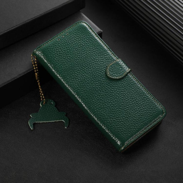 Funda para teléfono de cuero genuino con textura de lichi y RFID, For Redmi A7 Pro 171mm/Poco C85x 5G, For Redmi Turbo 5 Max / Poco X8 Pro Max, For Redmi Turbo 5 5G / Poco X8 Pro 5G, For Redmi Note 15 5G Global 164mm, For Redmi K90 Pro Max/Poco F8 Ultr...