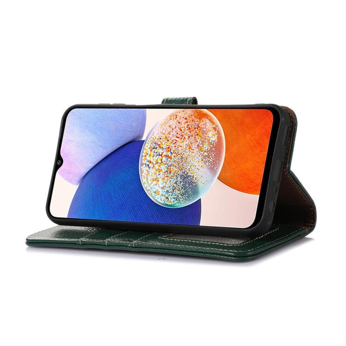 Funda para teléfono de cuero genuino con textura de lichi y RFID, For Redmi A7 Pro 171mm/Poco C85x 5G, For Redmi Turbo 5 Max / Poco X8 Pro Max, For Redmi Turbo 5 5G / Poco X8 Pro 5G, For Redmi Note 15 5G Global 164mm, For Redmi K90 Pro Max/Poco F8 Ultr...