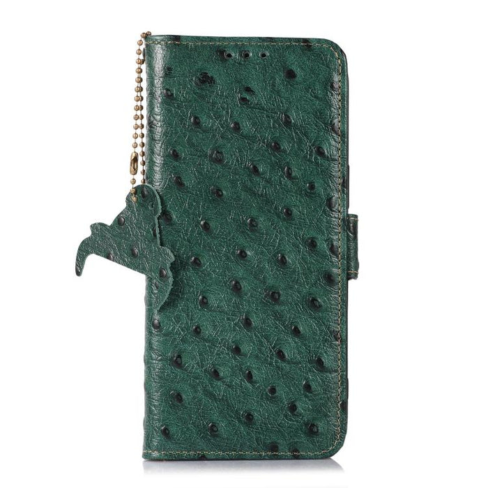 Funda para teléfono RFID de piel auténtica con estampado de avestruz, For Redmi A7 Pro 171mm/Poco C85x 5G, For Redmi Turbo 5 Max / Poco X8 Pro Max, For Redmi Turbo 5 5G / Poco X8 Pro 5G, For Redmi Note 15 5G Global 164mm                                ...