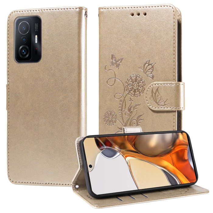 Funda de cuero para teléfono con diseño de flores de mariposa en relieve, For Xiaomi Poco C61 4G / Redmi A3 4G, For Xiaomi Poco M6 Pro 4G, For Xiaomi Poco C65 / M6 5G, For Xiaomi Poco X6 Pro / Redmi K70E, For Xiaomi Poco X6 5G                          ...