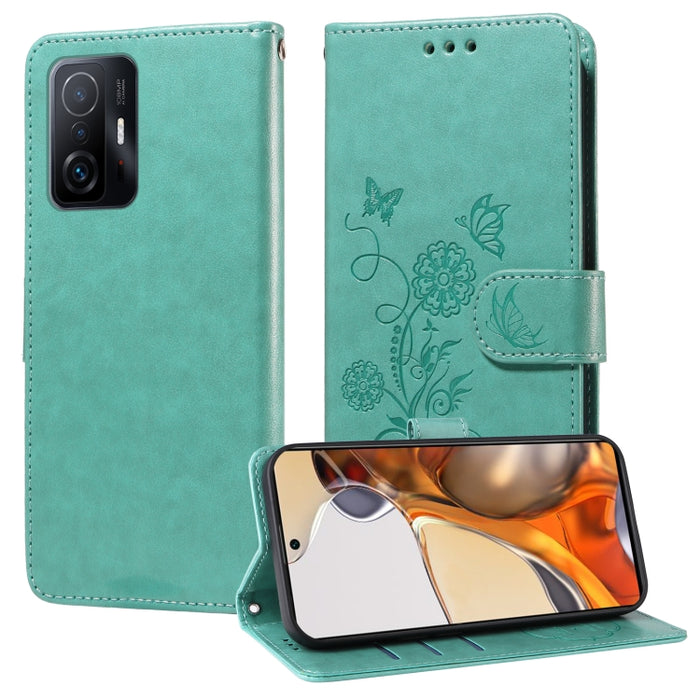 Funda de cuero para teléfono con diseño de flores de mariposa en relieve, For Xiaomi Poco C61 4G / Redmi A3 4G, For Xiaomi Poco M6 Pro 4G, For Xiaomi Poco C65 / M6 5G, For Xiaomi Poco X6 Pro / Redmi K70E, For Xiaomi Poco X6 5G                          ...