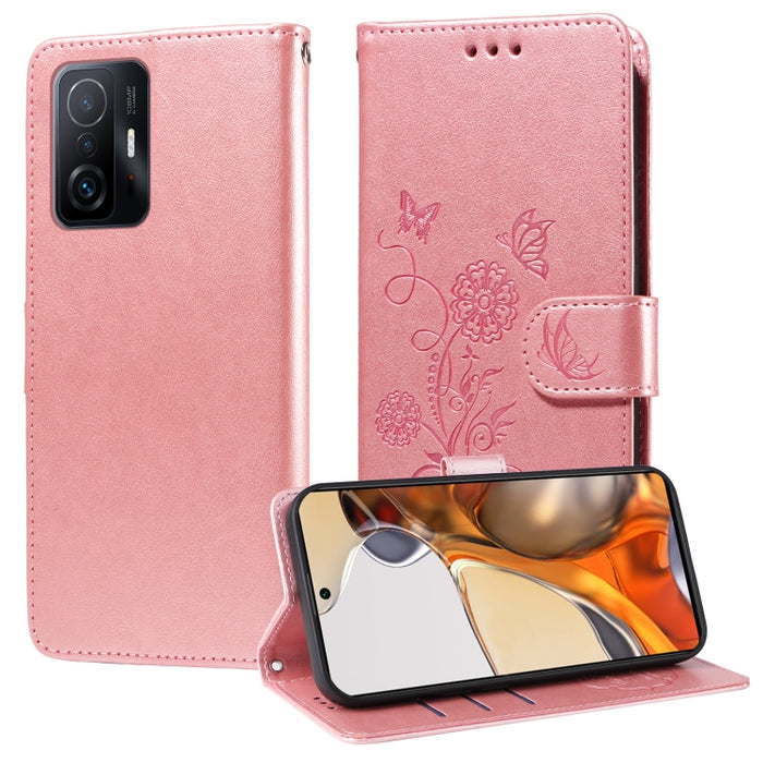 Funda de cuero para teléfono con diseño de flores de mariposa en relieve, For Xiaomi Poco C61 4G / Redmi A3 4G, For Xiaomi Poco M6 Pro 4G, For Xiaomi Poco C65 / M6 5G, For Xiaomi Poco X6 Pro / Redmi K70E, For Xiaomi Poco X6 5G                          ...