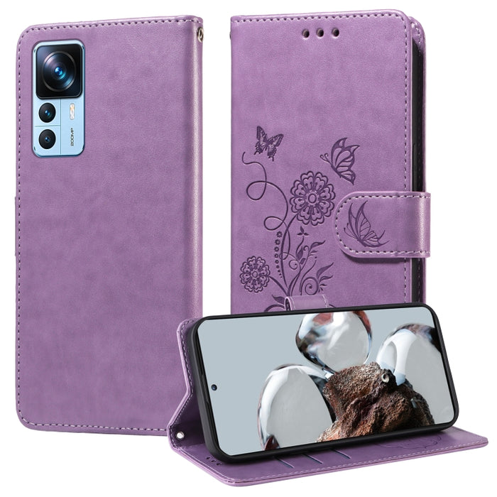 Funda de cuero para teléfono con diseño de flores de mariposa en relieve, For Xiaomi Poco C61 4G / Redmi A3 4G, For Xiaomi Poco M6 Pro 4G, For Xiaomi Poco C65 / M6 5G, For Xiaomi Poco X6 Pro / Redmi K70E, For Xiaomi Poco X6 5G                          ...