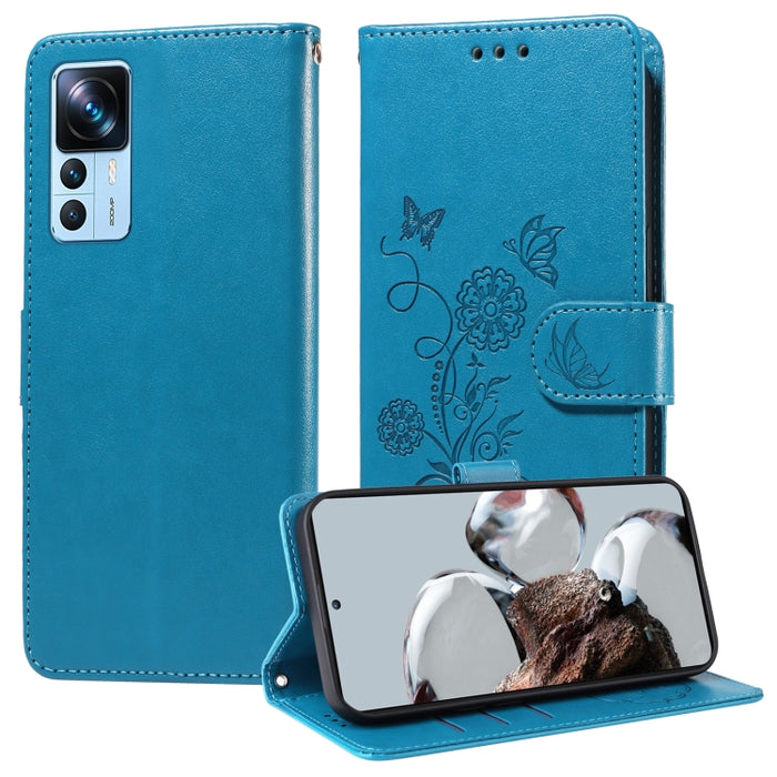 Funda de cuero para teléfono con diseño de flores de mariposa en relieve, For Xiaomi Poco C61 4G / Redmi A3 4G, For Xiaomi Poco M6 Pro 4G, For Xiaomi Poco C65 / M6 5G, For Xiaomi Poco X6 Pro / Redmi K70E, For Xiaomi Poco X6 5G                          ...