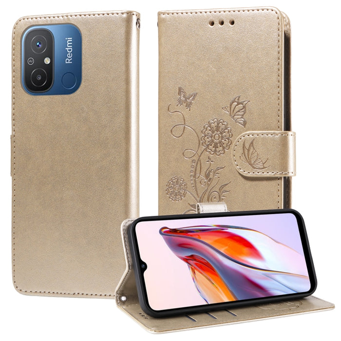 Funda de cuero para teléfono con diseño de flores de mariposa en relieve, For Xiaomi Poco C61 4G / Redmi A3 4G, For Xiaomi Poco M6 Pro 4G, For Xiaomi Poco C65 / M6 5G, For Xiaomi Poco X6 Pro / Redmi K70E, For Xiaomi Poco X6 5G                          ...