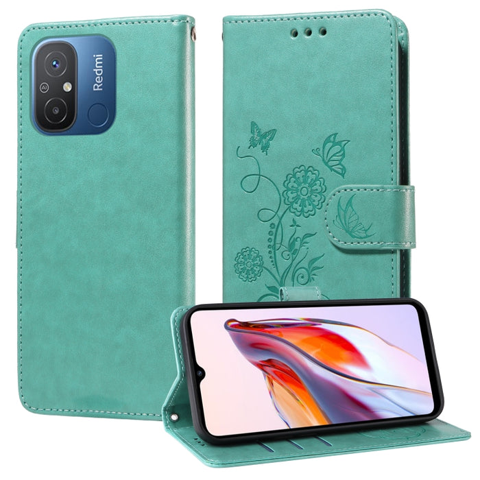 Funda de cuero para teléfono con diseño de flores de mariposa en relieve, For Xiaomi Poco C61 4G / Redmi A3 4G, For Xiaomi Poco M6 Pro 4G, For Xiaomi Poco C65 / M6 5G, For Xiaomi Poco X6 Pro / Redmi K70E, For Xiaomi Poco X6 5G                          ...