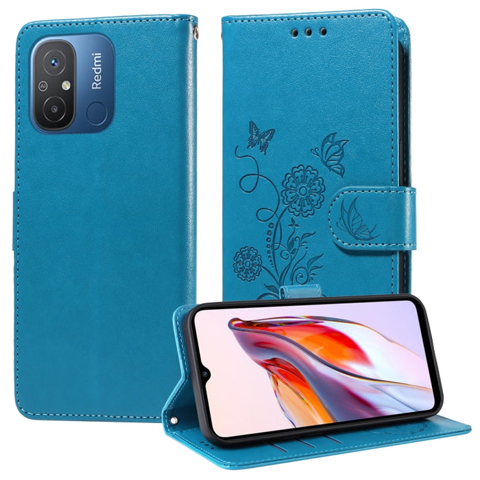 Funda de cuero para teléfono con diseño de flores de mariposa en relieve, For Xiaomi Poco C61 4G / Redmi A3 4G, For Xiaomi Poco M6 Pro 4G, For Xiaomi Poco C65 / M6 5G, For Xiaomi Poco X6 Pro / Redmi K70E, For Xiaomi Poco X6 5G                          ...