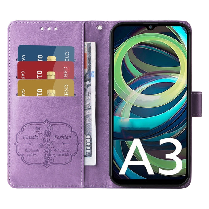 Funda de cuero para teléfono con diseño de flores de mariposa en relieve, For Xiaomi Poco C61 4G / Redmi A3 4G, For Xiaomi Poco M6 Pro 4G, For Xiaomi Poco C65 / M6 5G, For Xiaomi Poco X6 Pro / Redmi K70E, For Xiaomi Poco X6 5G                          ...