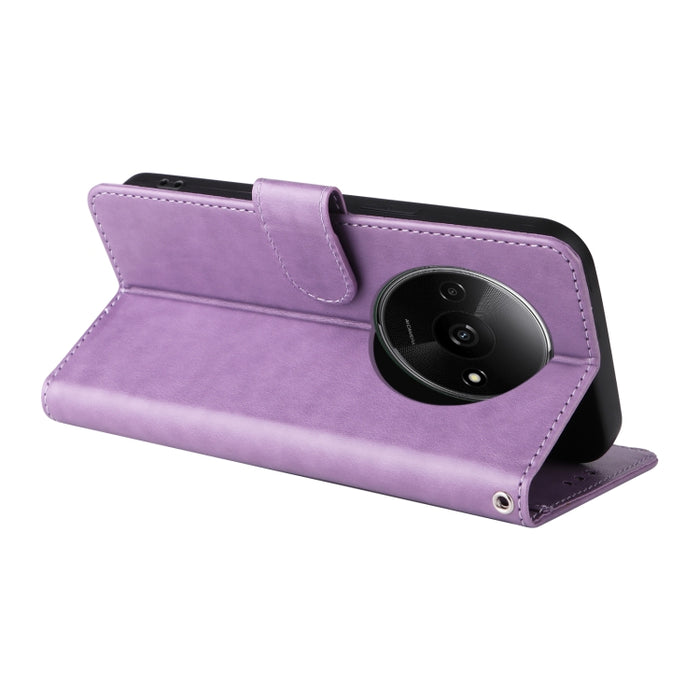 Funda de cuero para teléfono con diseño de flores de mariposa en relieve, For Xiaomi Poco C61 4G / Redmi A3 4G, For Xiaomi Poco M6 Pro 4G, For Xiaomi Poco C65 / M6 5G, For Xiaomi Poco X6 Pro / Redmi K70E, For Xiaomi Poco X6 5G                          ...