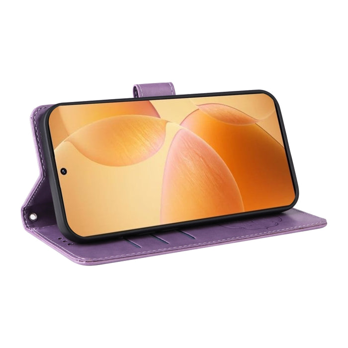 Funda de cuero para teléfono con diseño de flores de mariposa en relieve, For Xiaomi Poco C61 4G / Redmi A3 4G, For Xiaomi Poco M6 Pro 4G, For Xiaomi Poco C65 / M6 5G, For Xiaomi Poco X6 Pro / Redmi K70E, For Xiaomi Poco X6 5G                          ...
