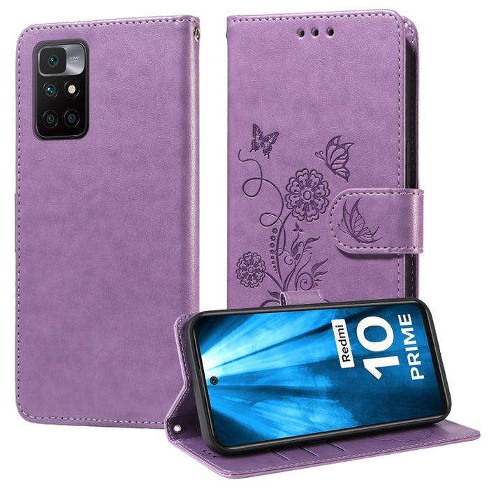 Funda de cuero para teléfono con diseño de flores de mariposa en relieve, For Redmi Note 12 Explorer / Note 12 Pro+, For Redmi Note 12 Pro 5G Global, For Redmi Note 12 5G Global, For Redmi Note 10 4G India / 10S 4G, For Redmi Note 11 SE 4G India       ...