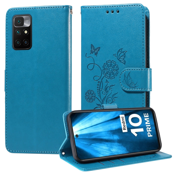 Funda de cuero para teléfono con diseño de flores de mariposa en relieve, For Redmi Note 12 Explorer / Note 12 Pro+, For Redmi Note 12 Pro 5G Global, For Redmi Note 12 5G Global, For Redmi Note 10 4G India / 10S 4G, For Redmi Note 11 SE 4G India       ...