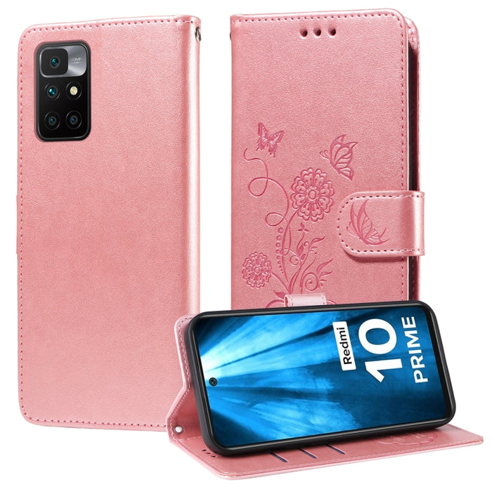 Funda de cuero para teléfono con diseño de flores de mariposa en relieve, For Redmi Note 12 Explorer / Note 12 Pro+, For Redmi Note 12 Pro 5G Global, For Redmi Note 12 5G Global, For Redmi Note 10 4G India / 10S 4G, For Redmi Note 11 SE 4G India       ...