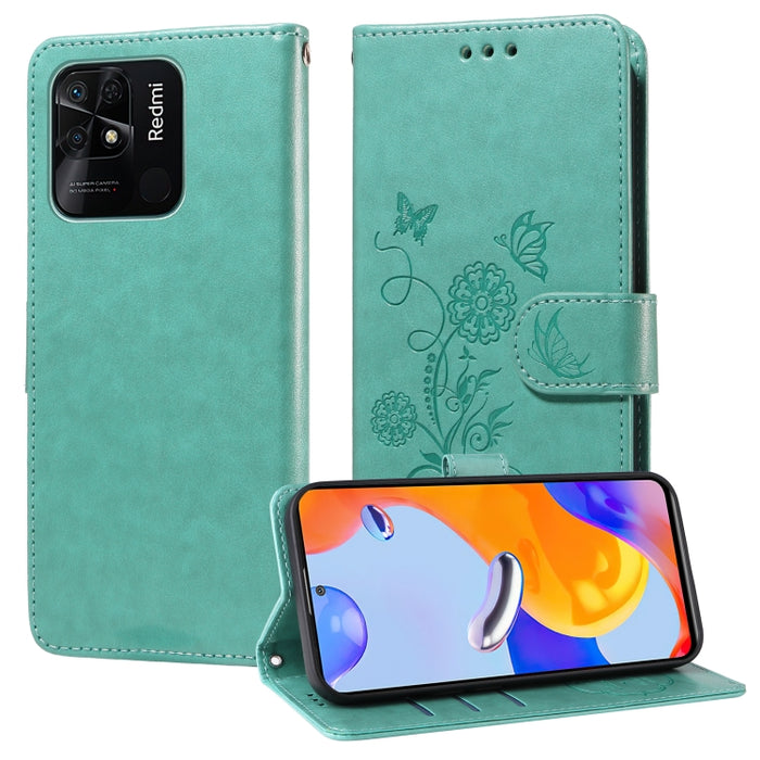 Funda de cuero para teléfono con diseño de flores de mariposa en relieve, For Redmi Note 12 Explorer / Note 12 Pro+, For Redmi Note 12 Pro 5G Global, For Redmi Note 12 5G Global, For Redmi Note 10 4G India / 10S 4G, For Redmi Note 11 SE 4G India       ...