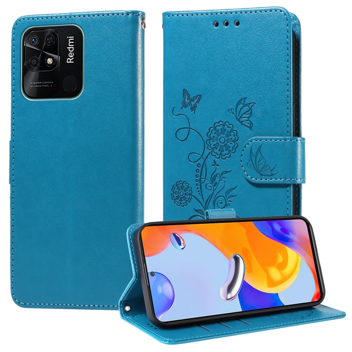Funda de cuero para teléfono con diseño de flores de mariposa en relieve, For Redmi Note 12 Explorer / Note 12 Pro+, For Redmi Note 12 Pro 5G Global, For Redmi Note 12 5G Global, For Redmi Note 10 4G India / 10S 4G, For Redmi Note 11 SE 4G India       ...