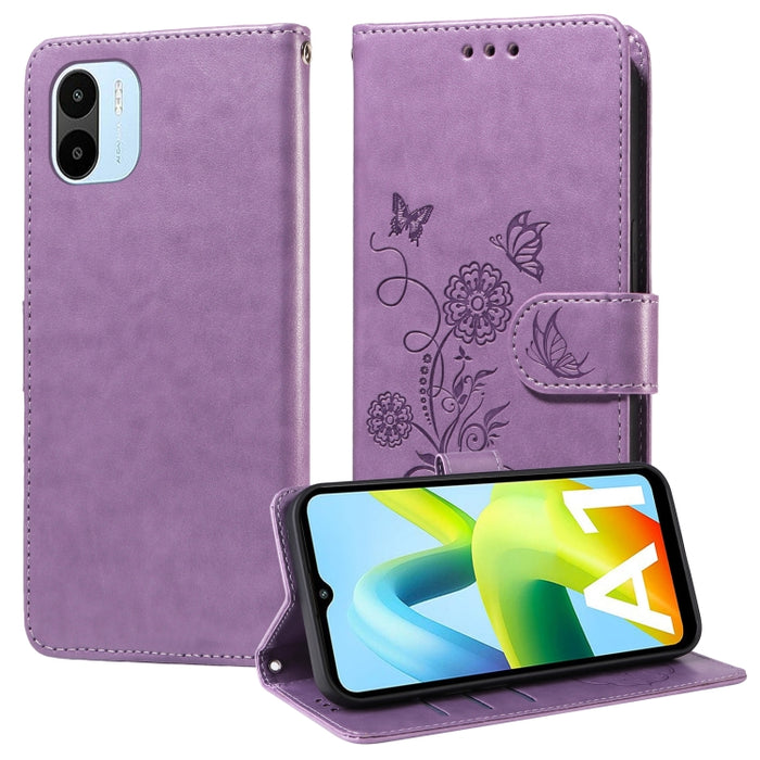Funda de cuero para teléfono con diseño de flores de mariposa en relieve, For Redmi Note 14 5G, For Redmi Note 14 Pro 5G / Note 14 Pro+ 5G, For Redmi 14C, For Redmi K70 Ultra, For Redmi 13 4G / Note 13R, For Redmi K70 / K70 Pro, For Redmi Note 13 Pro 4...
