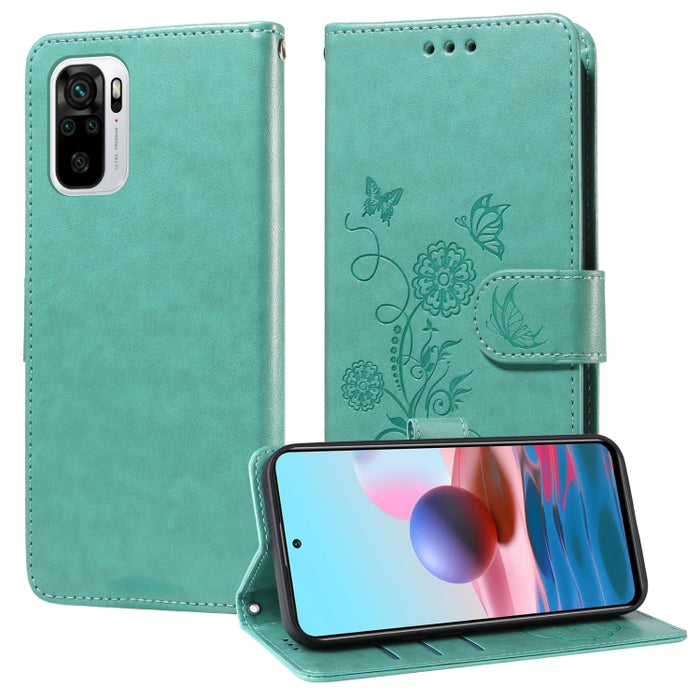Funda de cuero para teléfono con diseño de flores de mariposa en relieve, For Redmi Note 12 Explorer / Note 12 Pro+, For Redmi Note 12 Pro 5G Global, For Redmi Note 12 5G Global, For Redmi Note 10 4G India / 10S 4G, For Redmi Note 11 SE 4G India       ...