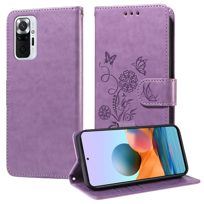 Funda de cuero para teléfono con diseño de flores de mariposa en relieve, For Redmi Note 12 Explorer / Note 12 Pro+, For Redmi Note 12 Pro 5G Global, For Redmi Note 12 5G Global, For Redmi Note 10 4G India / 10S 4G, For Redmi Note 11 SE 4G India       ...